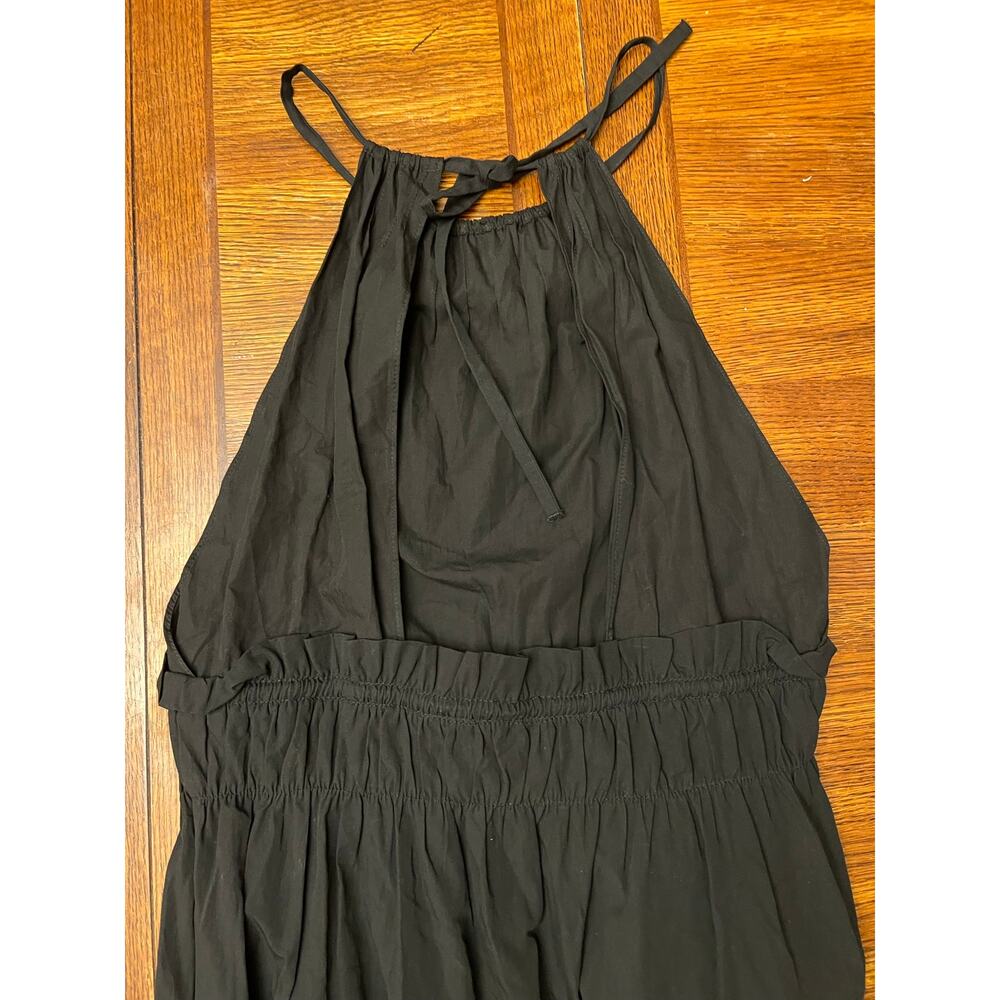 Zara Trafaluc Black Halter Open Back Cutout Midi Dress Small - Picture 16 of 16